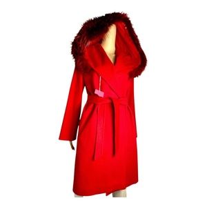 MAX MARA WOOL COAT - RED SIZE: 6-8 (42 IT) Never worn